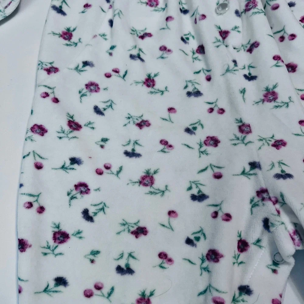 Vintage Threads Clothing for Kids Floral Sleeper‎ 18M Soft Footless Pajamas